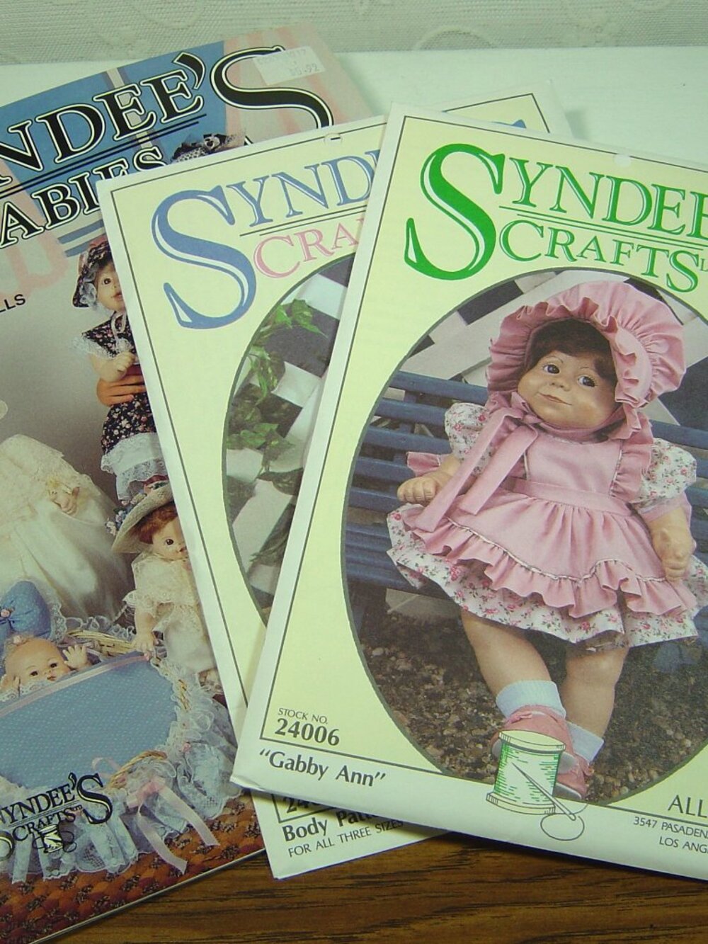 3 vintage Syndee's Crafts patterns-doll bodies + 2 others